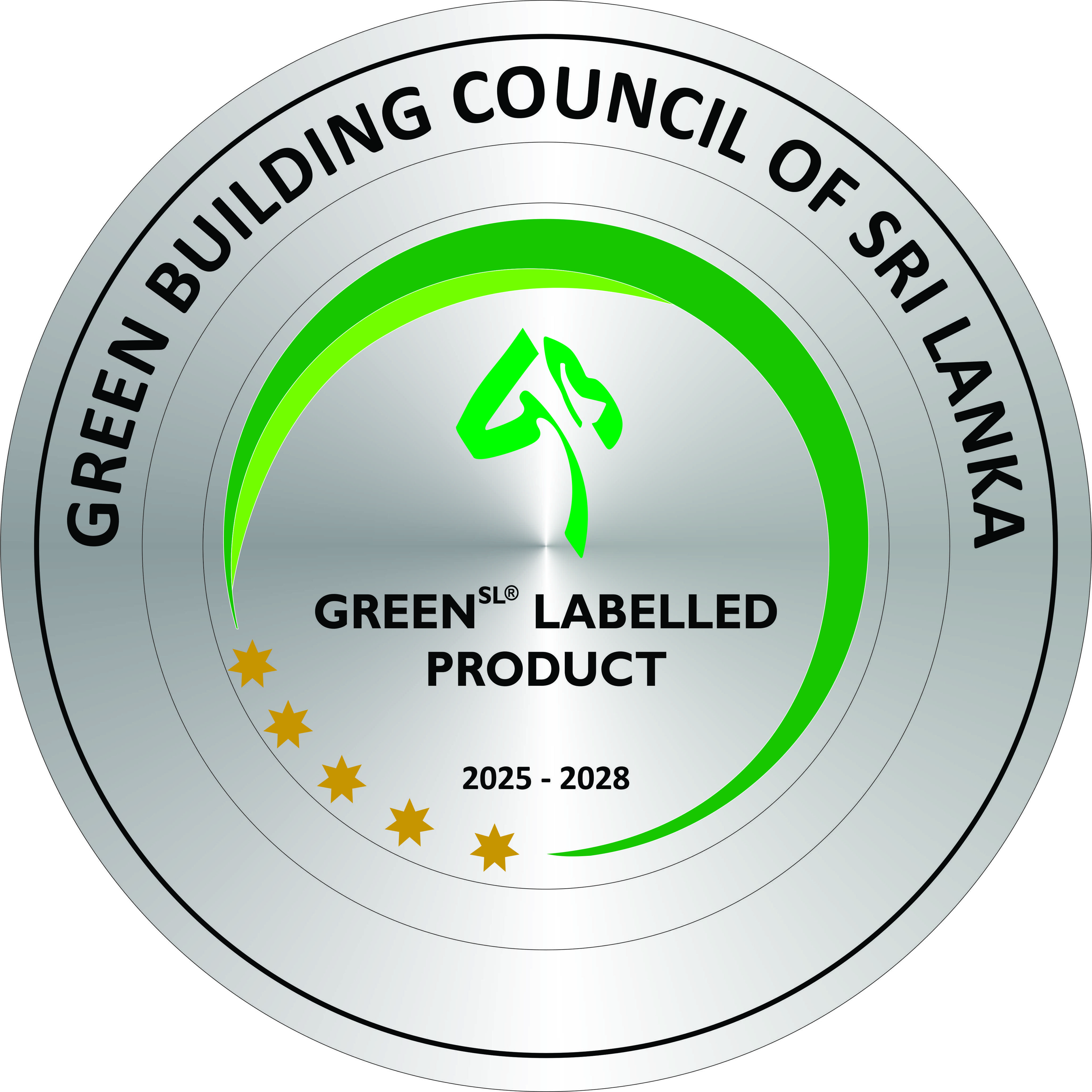 5 Stars Green Product Certification Plaque